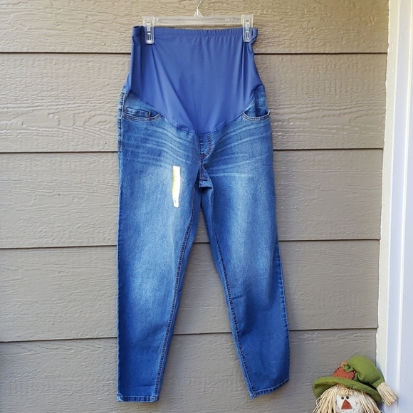 Time and Tru Maternity Full Panel Skinny Jeans 12 - Picture 5 of 9